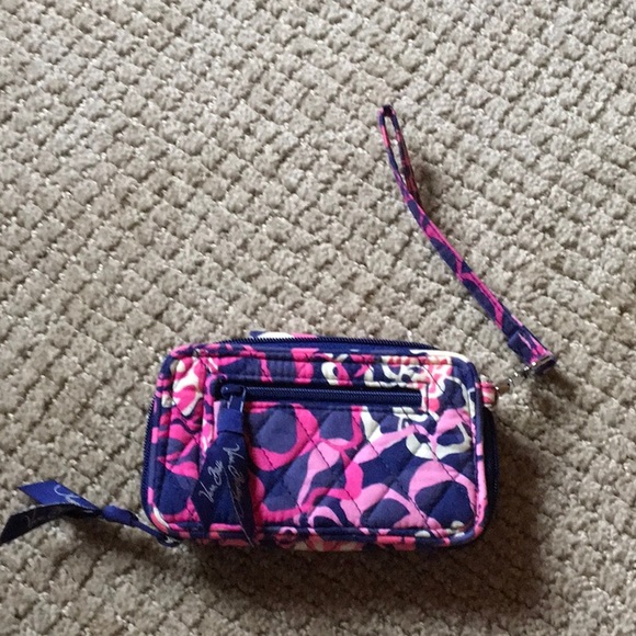 Vera Bradley Pink and Blue Wristlet - Picture 3 of 4